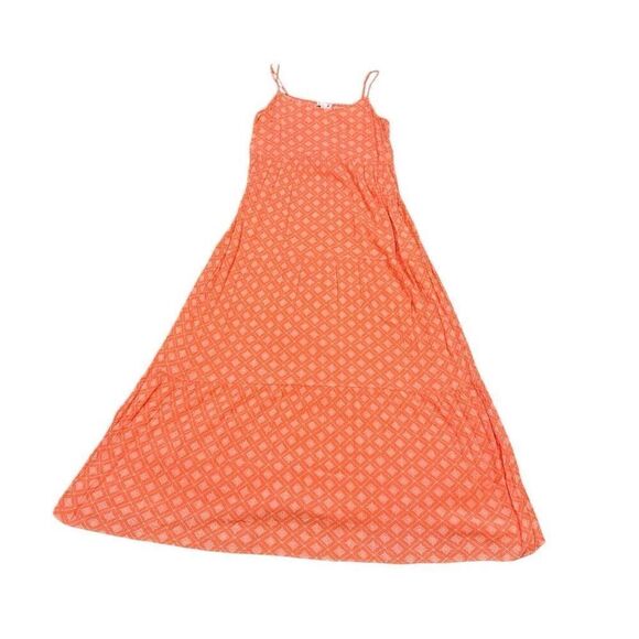 SO patterned salmon color maxi dress large - Picture 1 of 3